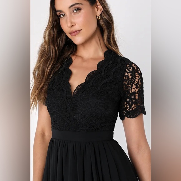 NWT - Black Lace Skater Dress. Size Small. - Picture 3 of 5